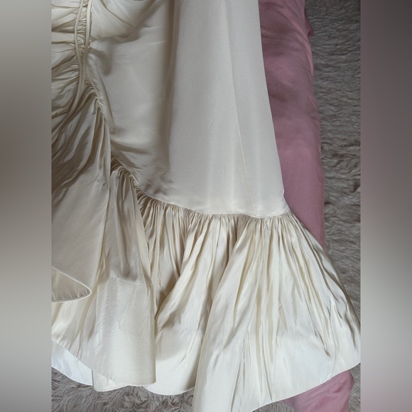 Rosie Assoulin Whoopsy Daisy Wedding Dress Ruffle Skirt Silk Faille - Picture 6 of 12